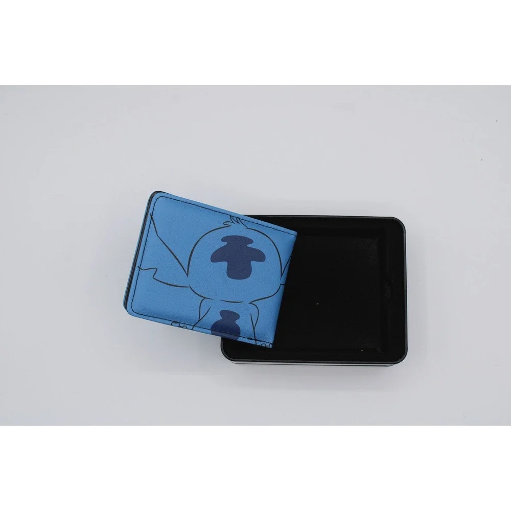 Bi-Fold Wallet - Lilo & Stitch Stitch Sweet Smiling Pose CLOSE-UP Blues
